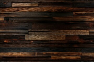 Walnut Wood Plank Texture - Abstract Wooden Background Wallpaper - generative ai