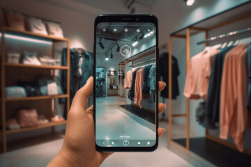 GENERATIVE AI Augmented reality technology in a retail store