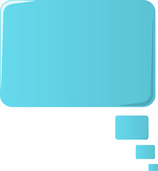 blank blue speech bubble icon
