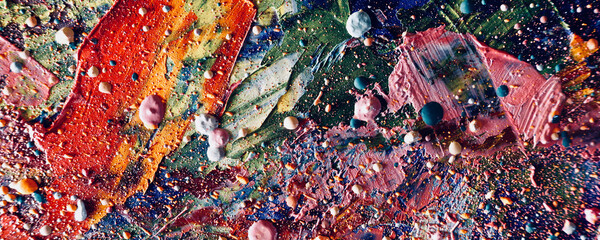 Abstract art background. Modern, contemporary art. Colorful canvas. Wall decor background . Color texture. Hand drawn oil painting on canvas.