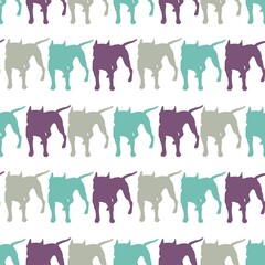  Seamless pattern with dogs