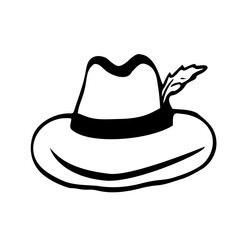 hat vector on white background