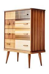 midcentury modern dresser isolated on transparent background