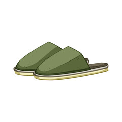 lifestyle man slippers cartoon vector illustration