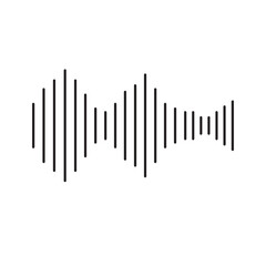 sound wave icon design template vector