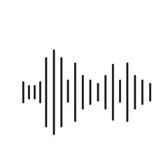 sound wave icon design template vector