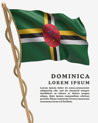 White Backround Flag Of DOMINICA
