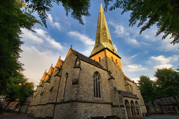 The crooked church tower of Delbrück