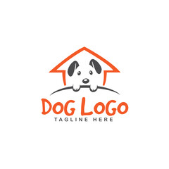 Vector cute pet shop logo vector icon illustration
