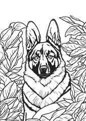 black and white german sheperd dog