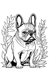 black and white french bulldog