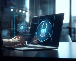 Cyber Security, Sicherheit, Laptop, Virtual Interface