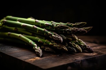 Commercial closeup photography of asparagus generative ai - obrazy, fototapety, plakaty