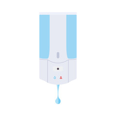 Soap Dispenser Flat Illustration. Clean Icon Design Element on Isolated White Background