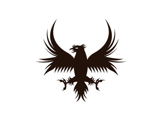 Eagle logo emblem isolated on white vector illustration. 
