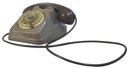 vintage landline phone transparent PNG