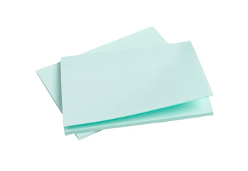 Several sticky notes, memo paper, sticker isolated on white