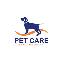 Vector pet logo design template
