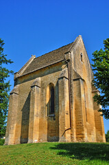 Fototapeta na wymiar France, Cheylat chapel of Saint Genies in Dordogne