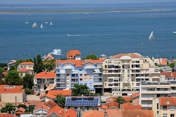 France, a general view of Arcachon and Atlantic ocean