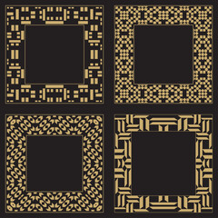 Obraz premium Pattern. Postcard. Venzel, decorative frame. Logo, template, labels and icons. Vector.