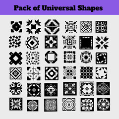 Pack of Universal Shapes editable Vector