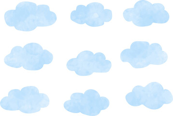 watercolor Cloud isolated on white