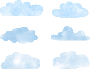 Obraz premium blue clouds with different shades of blue.