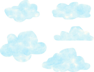 watercolor clouds in the sky