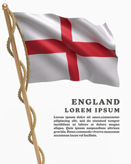 White Backround Flag Of ENGLAND