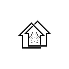 Pet house icon isolated on transparent background