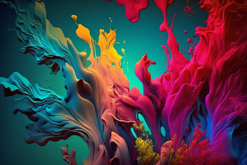 abstract color background made with generative ai