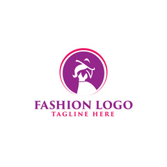 fashion people logo design concept template
