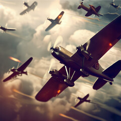 The Dieppe Raid airplane in flight