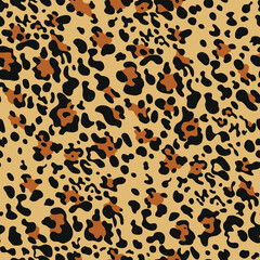
Yellow leopard pattern vector seamless print, modern design for clothes, paper, fabric