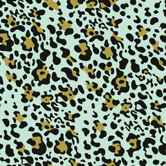 
Leopard vector print seamless wild cat texture, trendy pattern