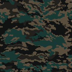Army camouflage seamless pattern, military uniform, urban print. Disguise