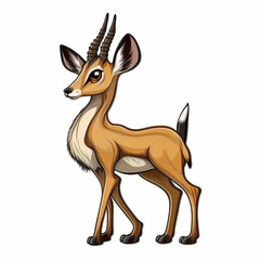 Antelope cartoon. Generative AI