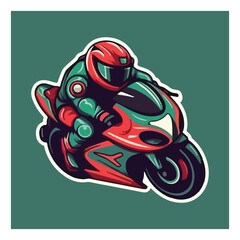 Super bike logo vector template