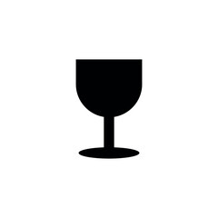 Fragile Glass Icon Vector Template