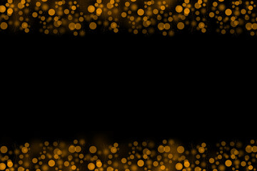 Realistic Colorful bokeh sparkle light effects on black background