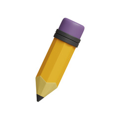 3d pencil education icon