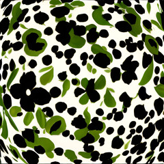 Fototapeta premium Seamless background with leaves. Generative AI.