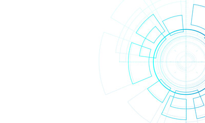 Obraz premium Sci fi futuristic user interface, HUD, Technology abstract background , Vector illustration. 