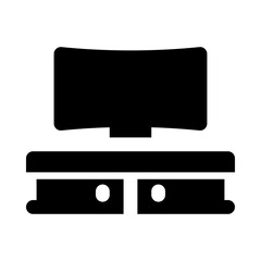 tv stand icon for your website, mobile, presentation, and logo design.
