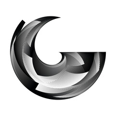 abstract circle sign, symbol, ligo, emblem, icon, vector modern design element