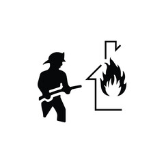 Firefighters sign icon. Graphical symbol modern, simple, vector, icon for website design, mobile app, ui. Vector Illustration