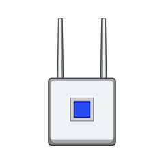 router 5g modem cartoon vector illustration