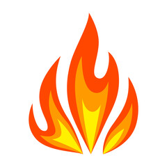 Illustration of stylized fire. Decorative element for design.