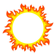 Frame of stylized fire. Decorative element for design.